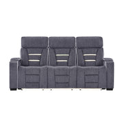 Austin - Reclining Sofa With Storage Arms - Gray