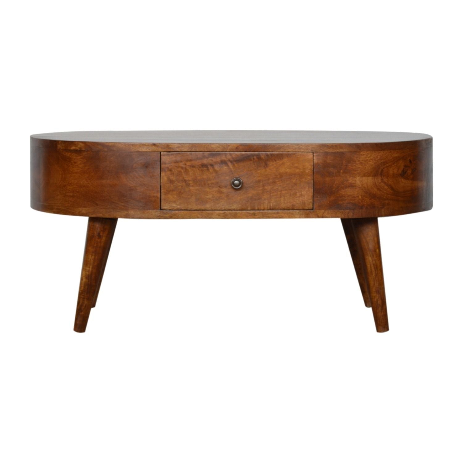 Rounded Wood Table – Tempo Collection Furniture and Mattress