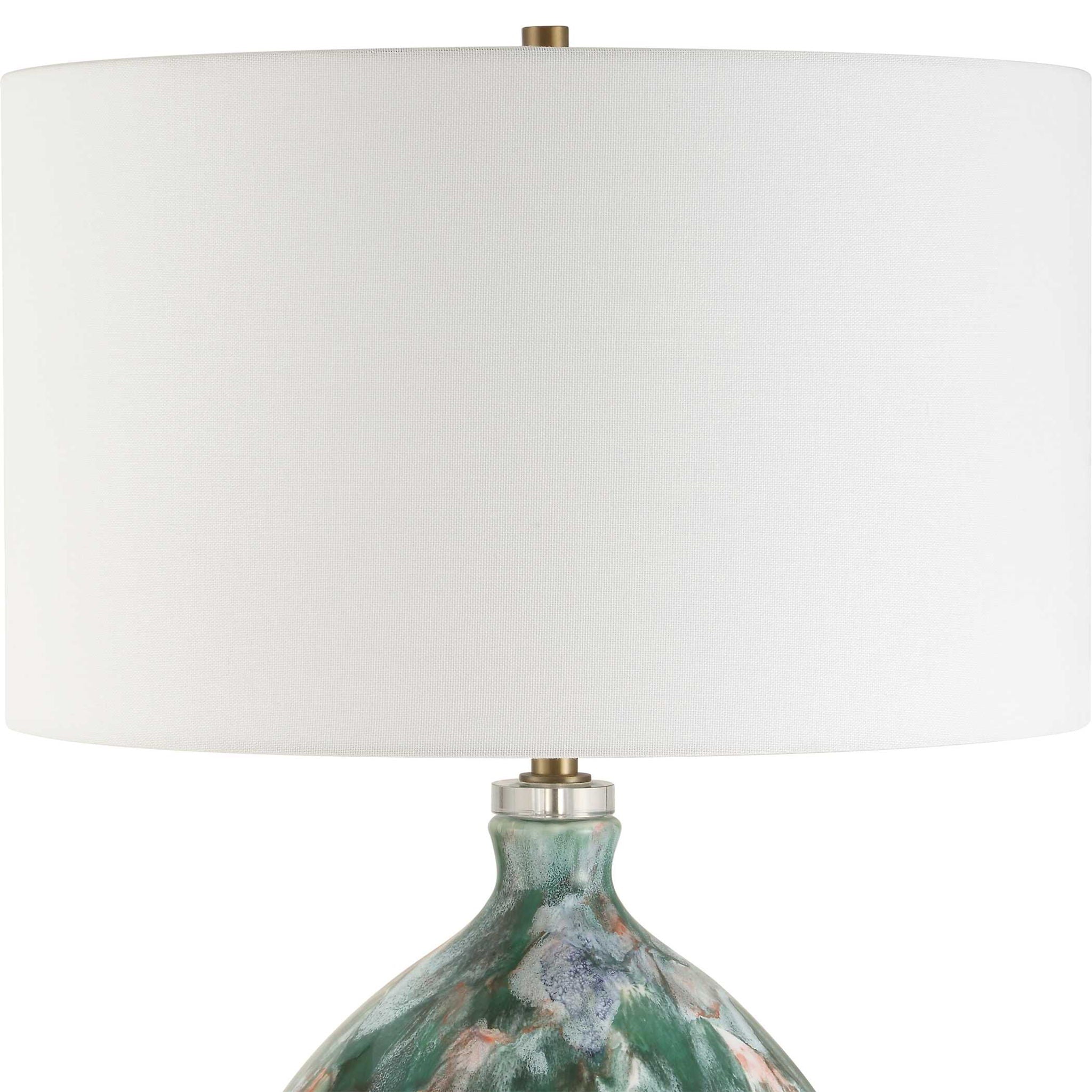 Mihaela - Drip Glaze Table Lamp - Blue / Green