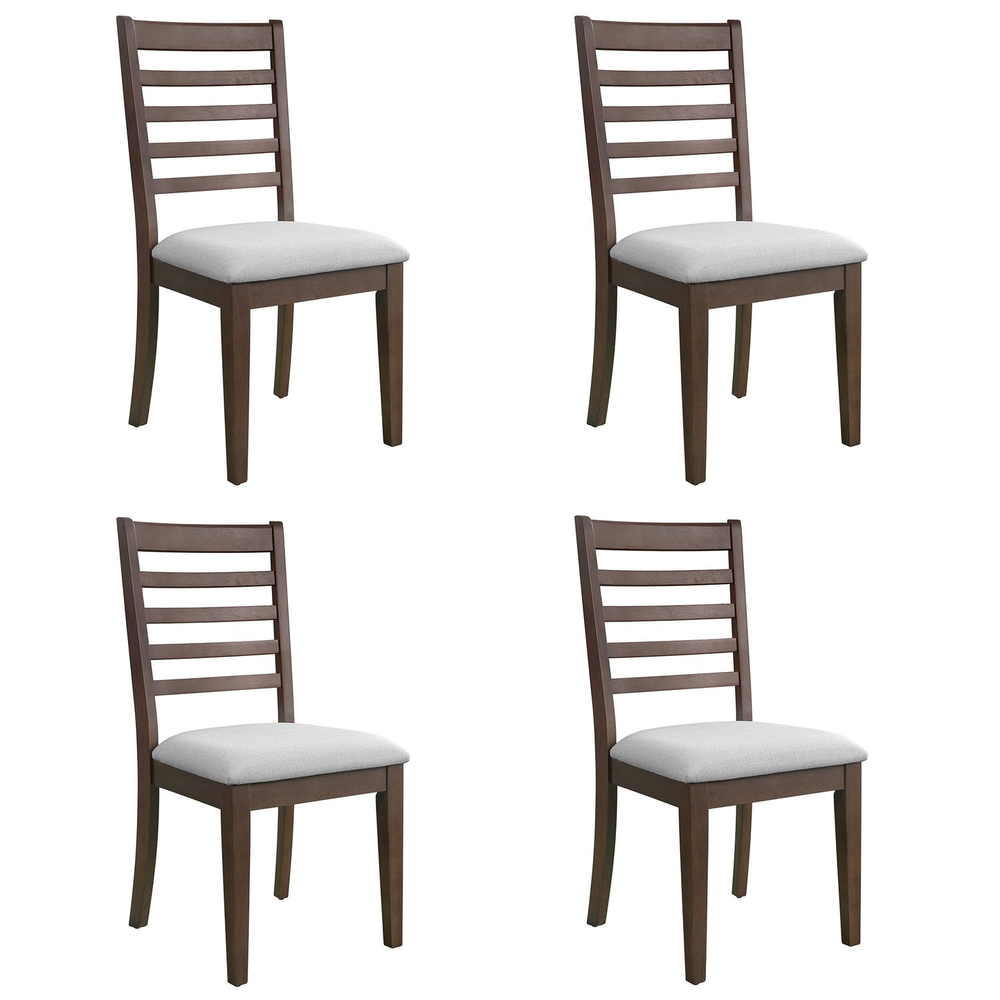 Upholstered Armless Chairs With High Ladder Back