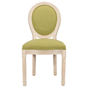 Dining Chairs Upholstered With Sponge Round Back (Set of 2) - Green