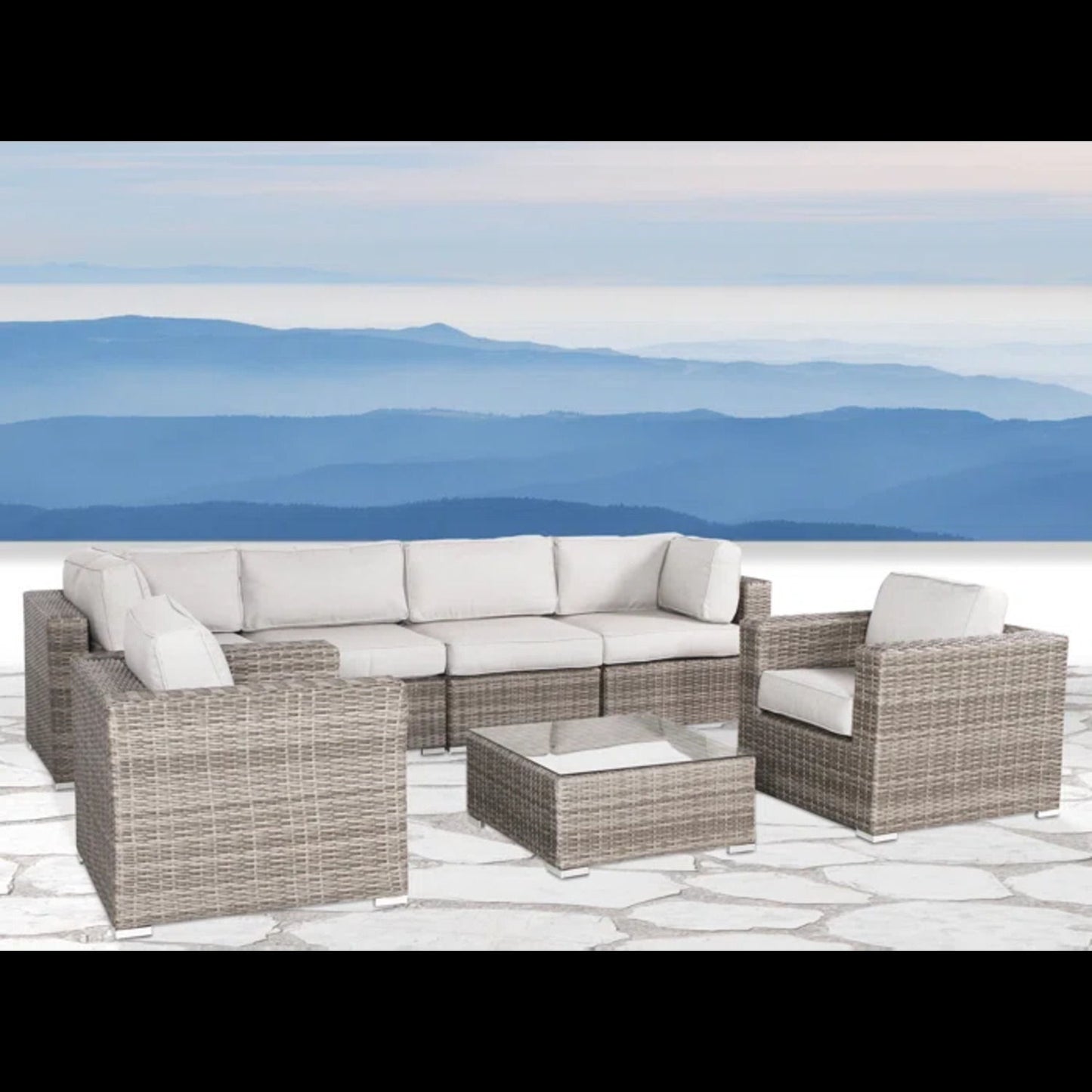 Stylish Entertainment Sectional Set, Outdoor Living