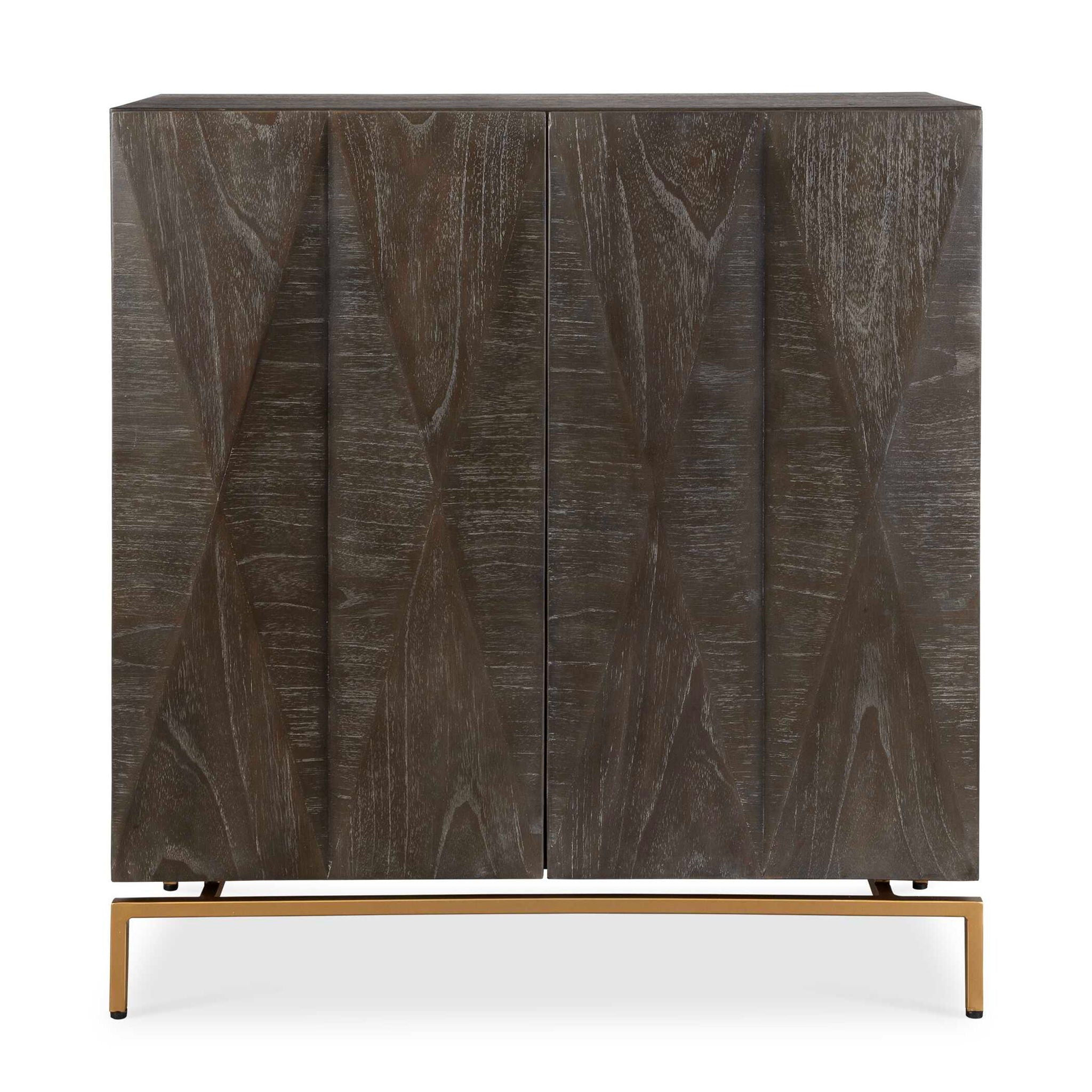 Marico - 2 Door Mindi Cabinet - Dark Brown