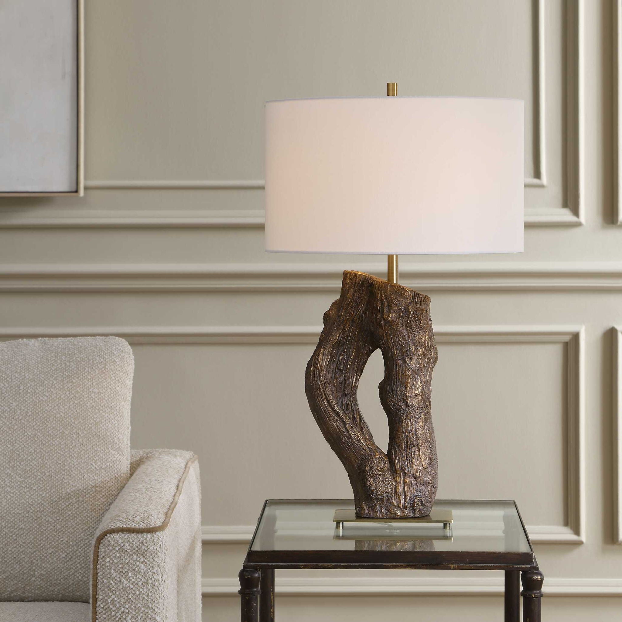 Namath - Wood Table Lamp - Brown