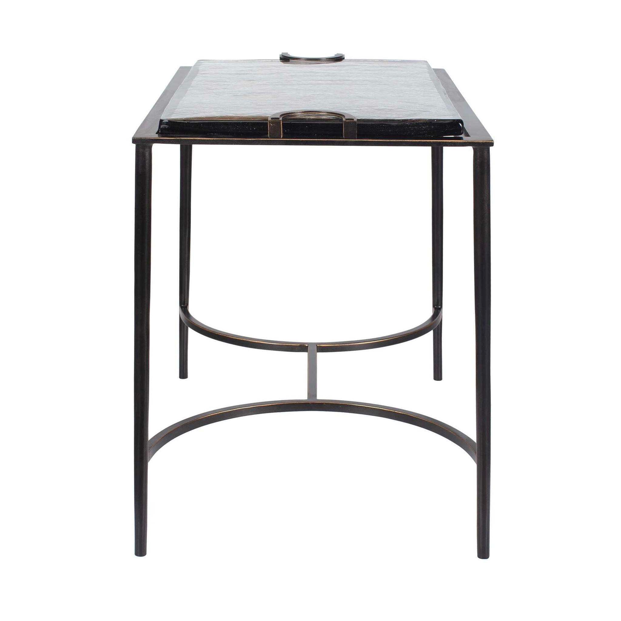 Eisen - Textured Glass Accent Table - Bronze