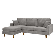 Upholstered Sectional With Toss Pillows