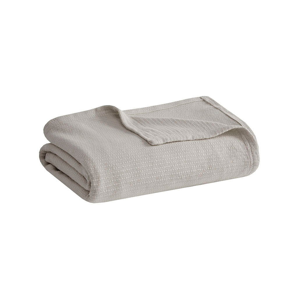 Freshspun Basketweave - Blanket - Gray