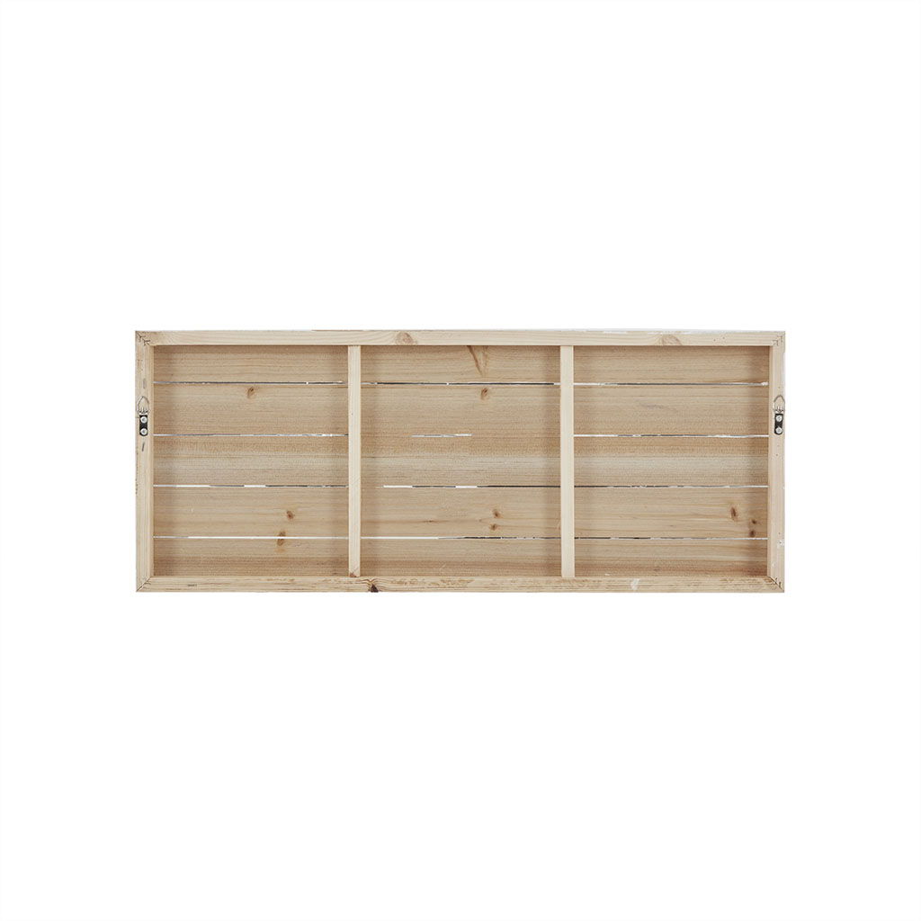 Perched Birds - Hand Painted Plank - White / Gray