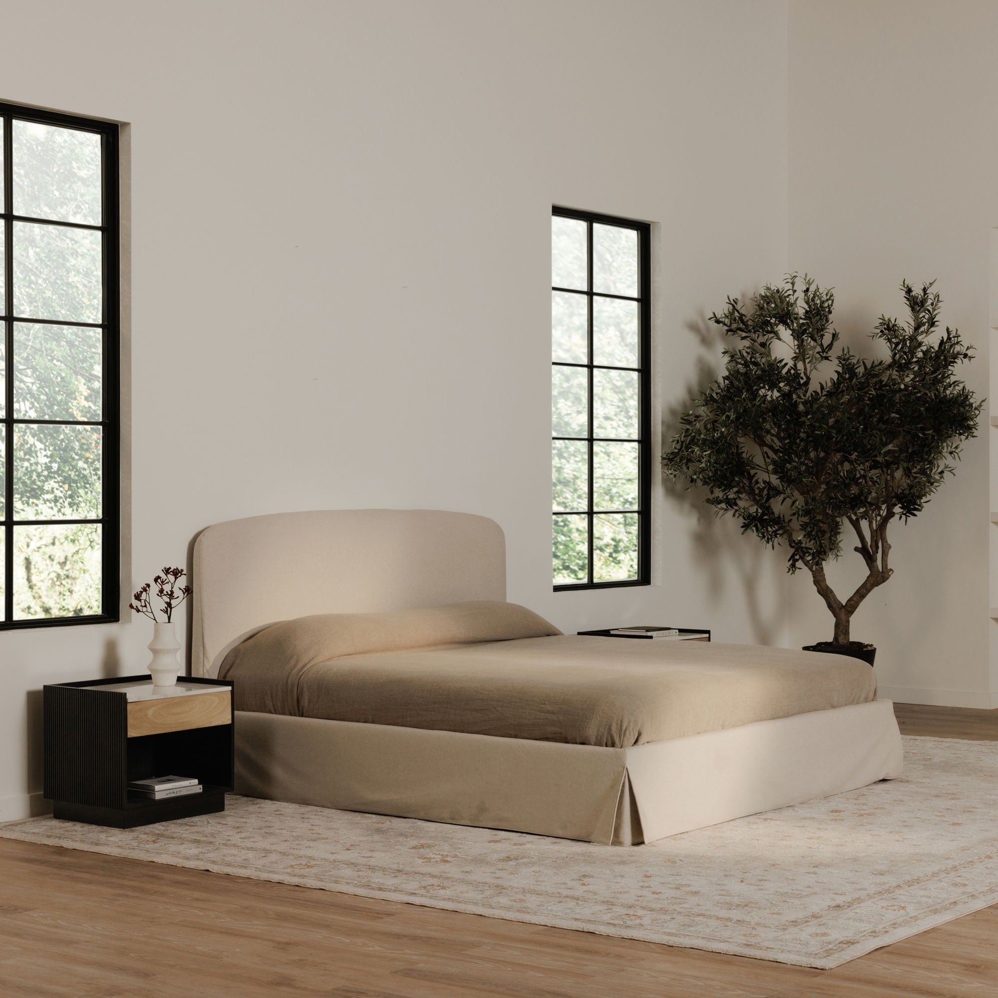 Joan - King Storage Bed - Cream