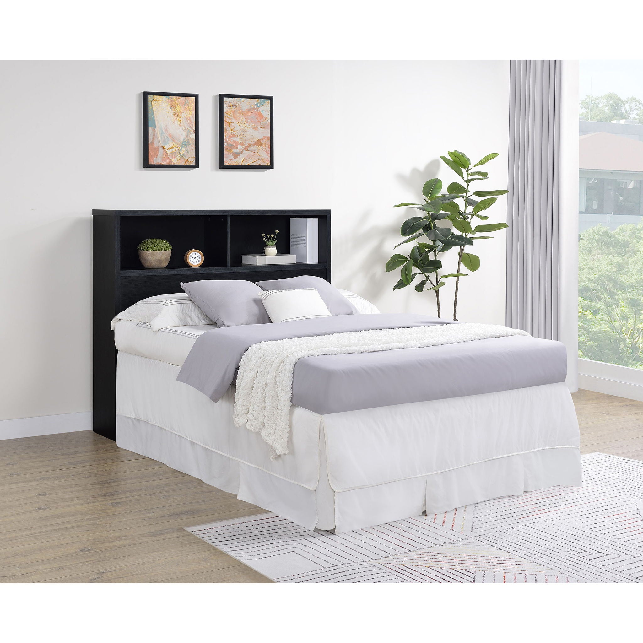 Geary - Bookcase Headboard With Open Cubbies