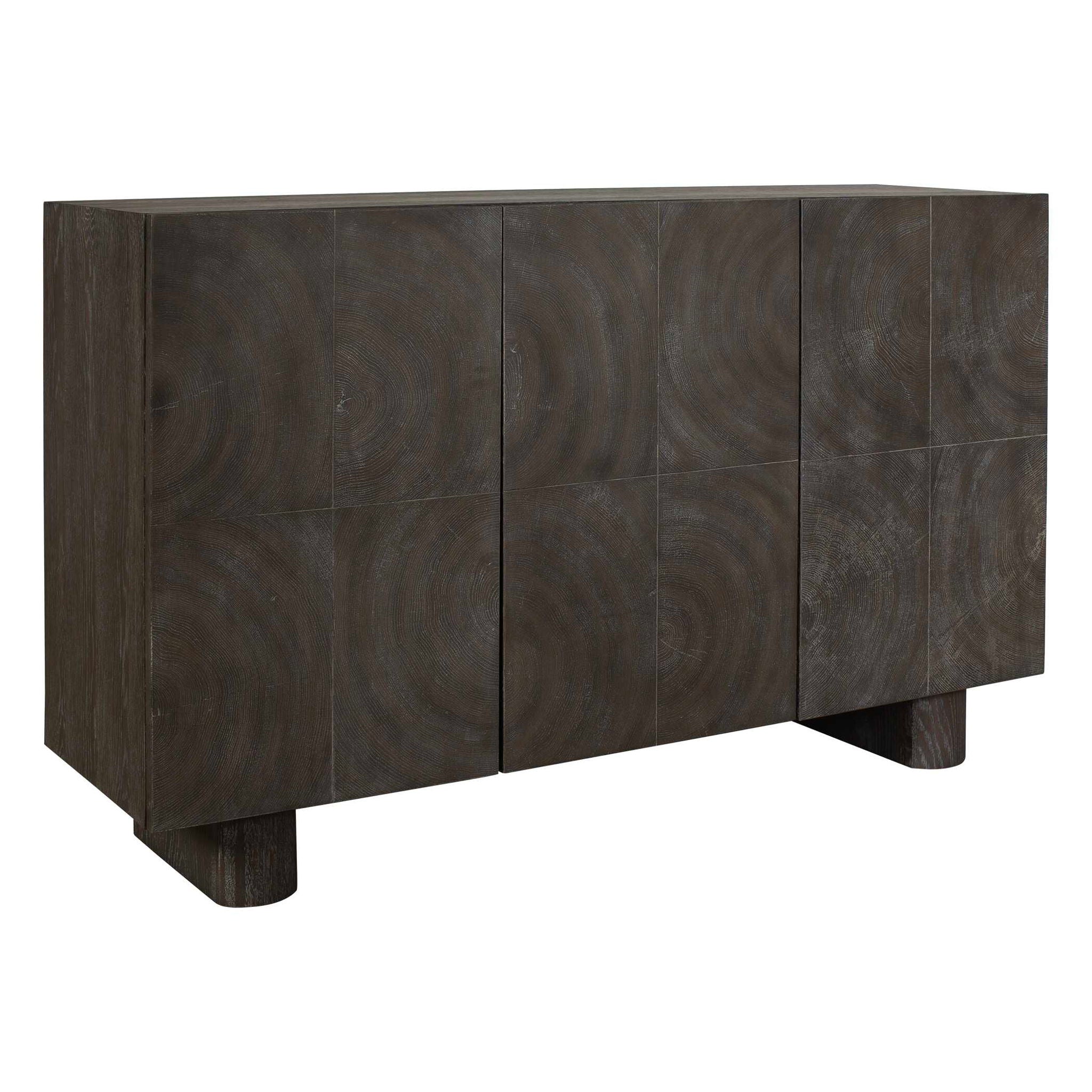 Phineas - 3 Door Modern Cabinet - Woodtone