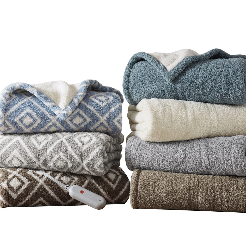 Amira - Dream Soft Heated Throw - Brown Geo