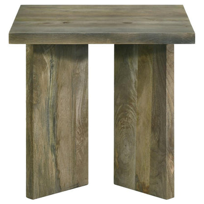 Andando - Square Solid Wood End Table - Mango Brown