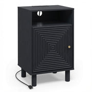 Nightstand With Charging Station & Storage