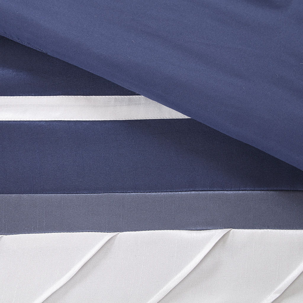 Blaire - Queen Piece Comforter (Set of 7) - Navy