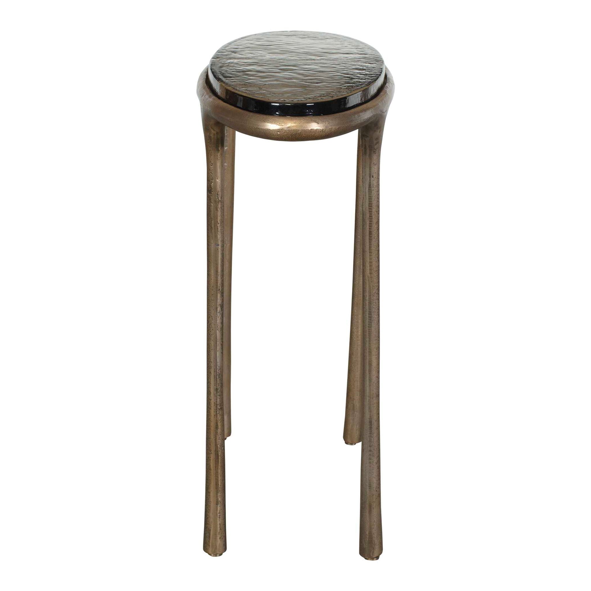 Ata - Oval Accent Table - Brass