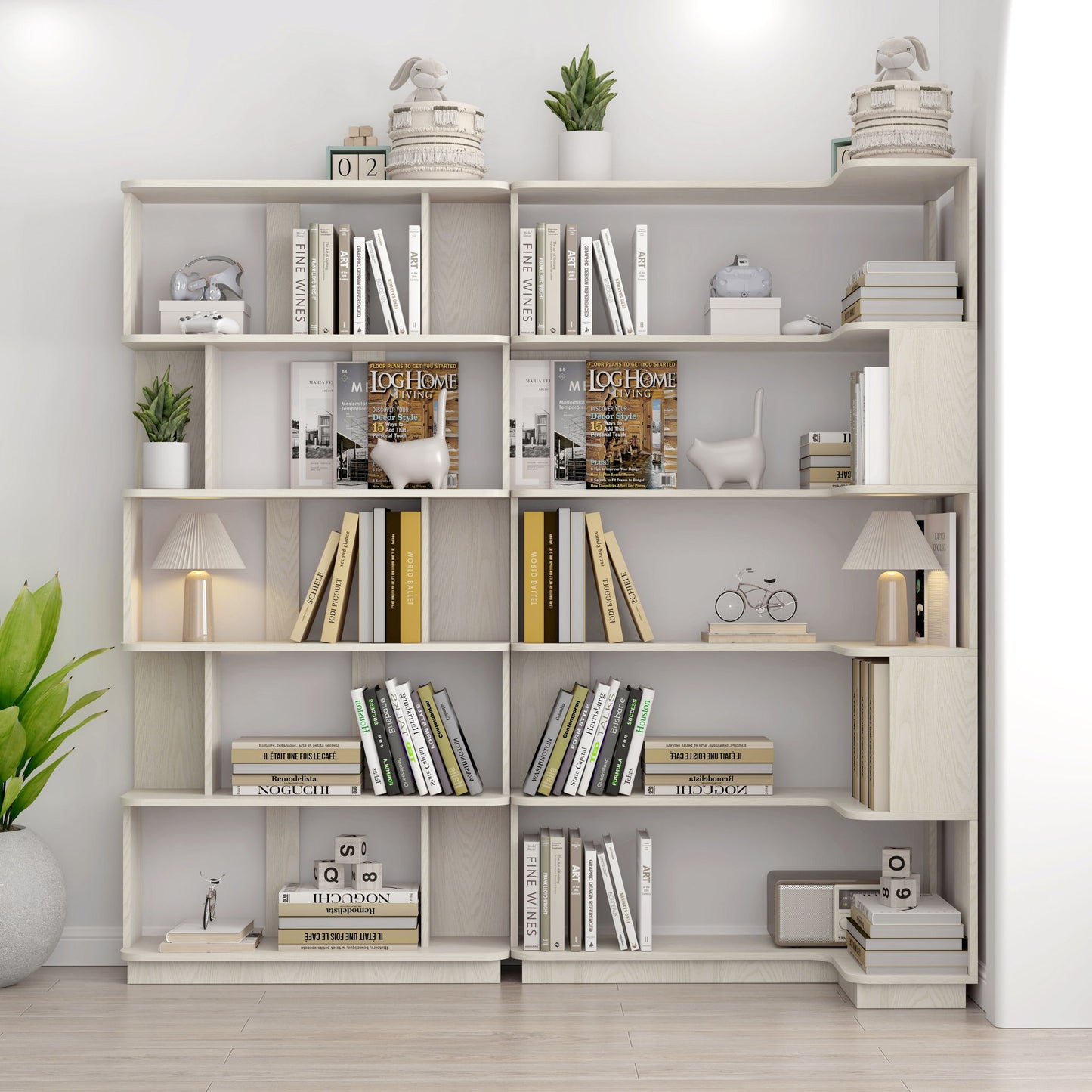 L-Shaped Corner Bookshelf