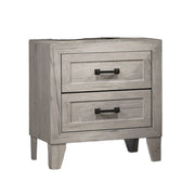 Nightstand, Bedside Table - White Washed