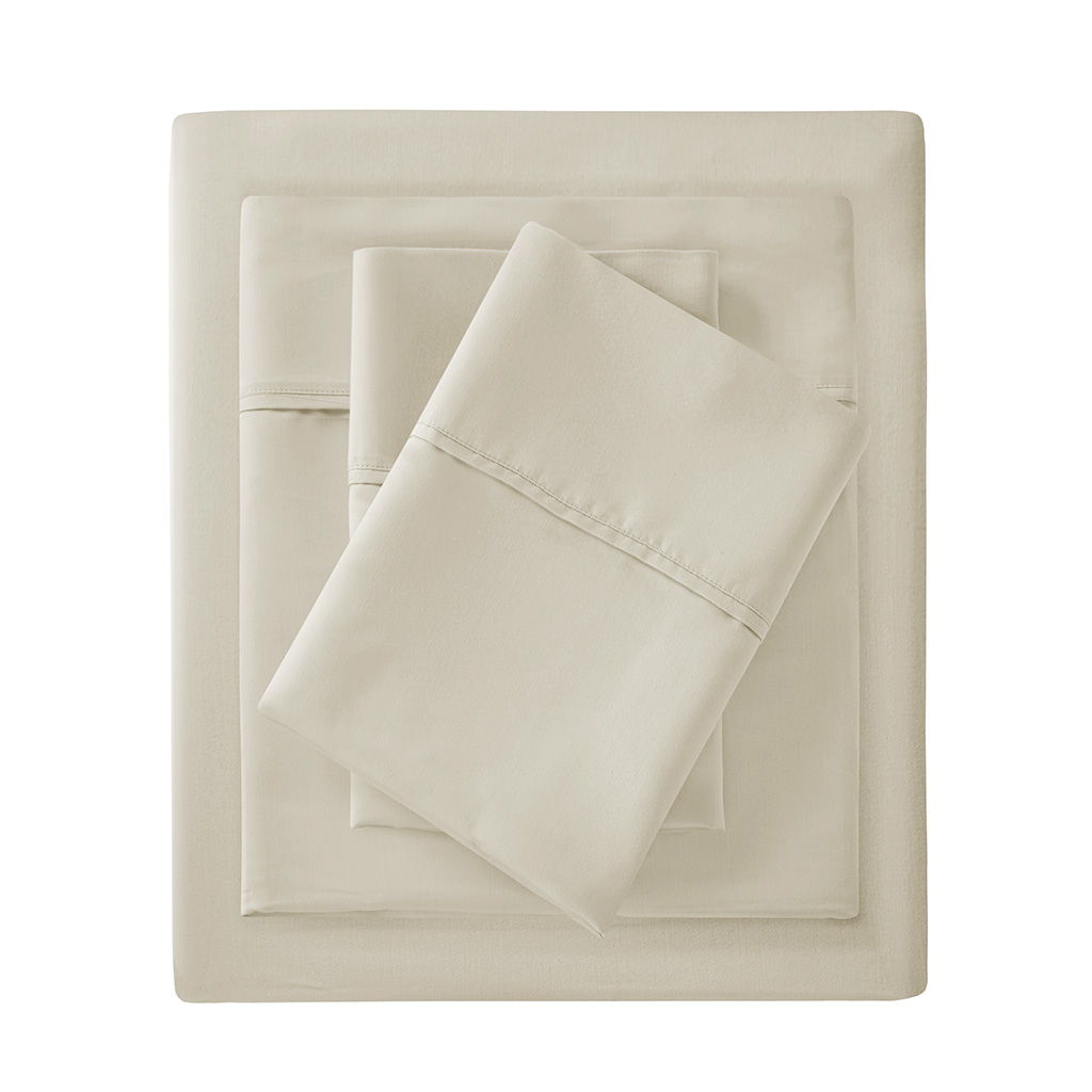 300 Thread Count Organic Cotton - Queen Deep Pocket Sheet Set - Taupe