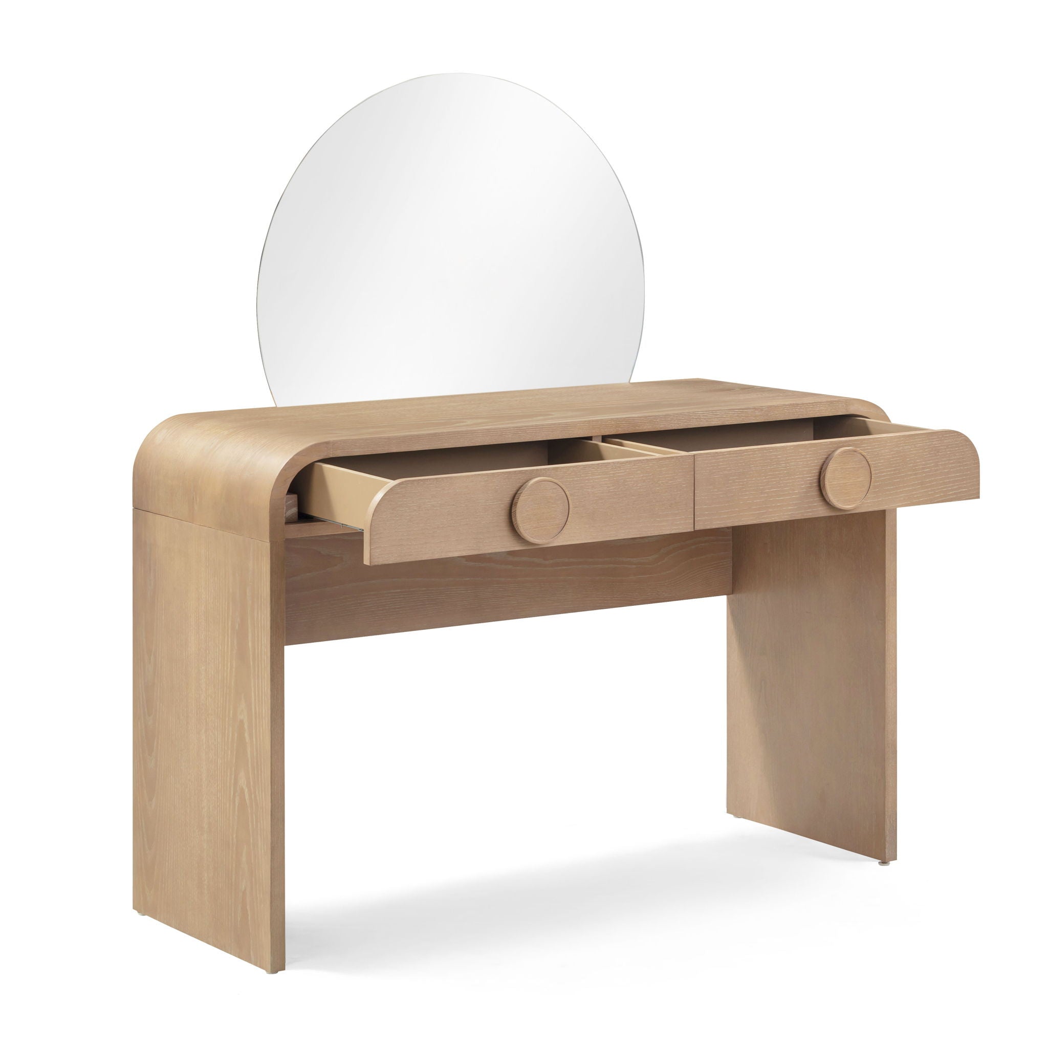 Moonrise - 2 Drawer Vanity Desk - Natural Ash