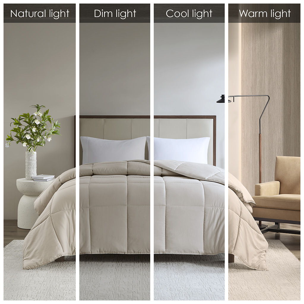 Winfield - 300 Thread Count Cotton Shell Luxury Down Alternative Comforter - Tan
