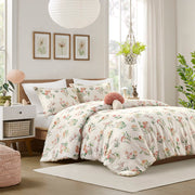 Gwen - Mushroom Garden Comforter Set - Green / Beige