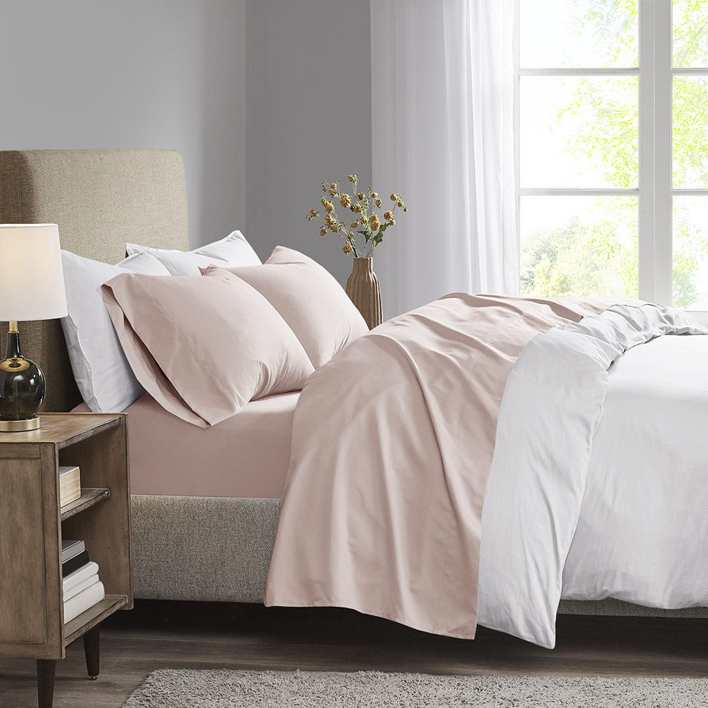 3M Microcell - Luxurious Brushed Microfiber Deep Pocket Sheet Set - Blush