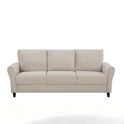 Patricia - Curved Arm 3 Seater Sofa - Ivory