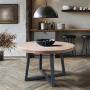 Reagan - Round Dining Table - Wheat / Slate