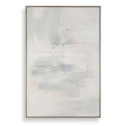 One And Only - Hand Painted Abstract Art - Blue / Brown / Gray / White