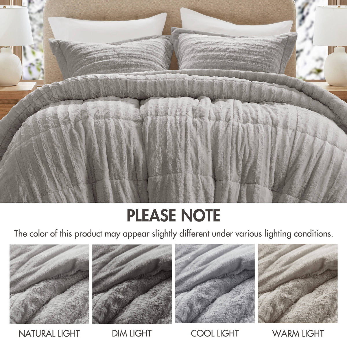 Duke - King Comforter Mini Set - Gray