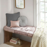 Azza - Poly Chenille Square Floor Pillow Cushion Compress Pack - Blush