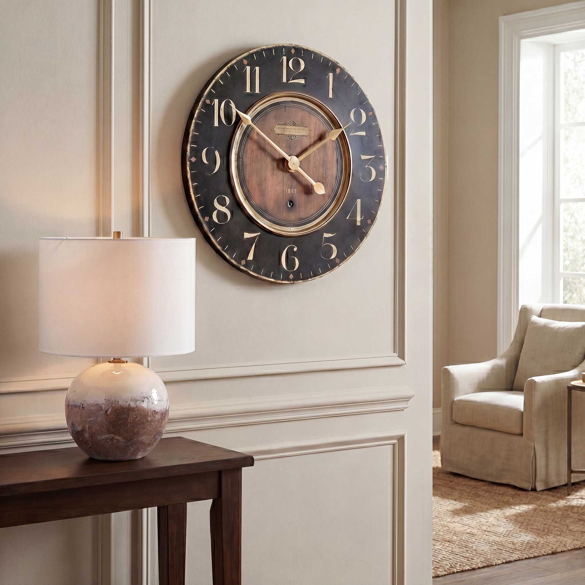 Alexandre Martinot - 23" Clock - Black