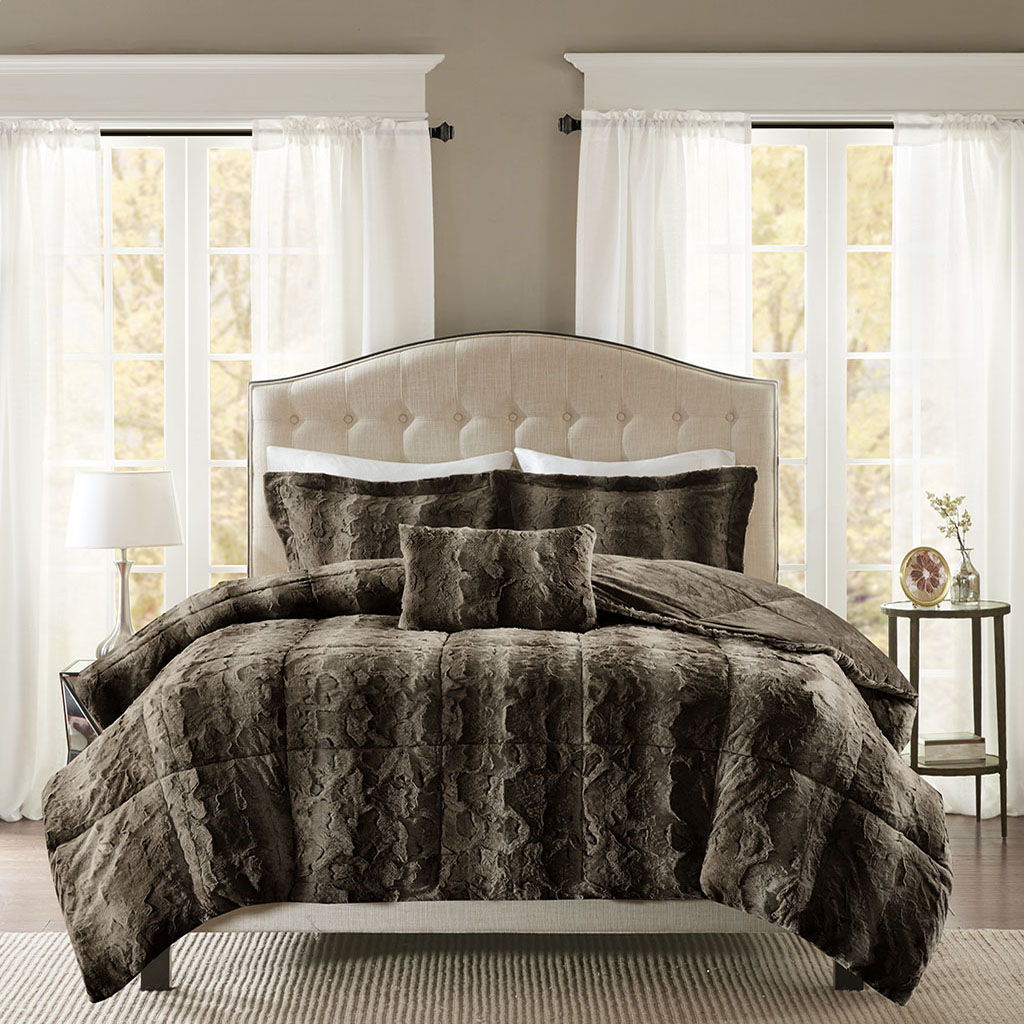 Zuri - King Comforter (Set of 4) - Brown