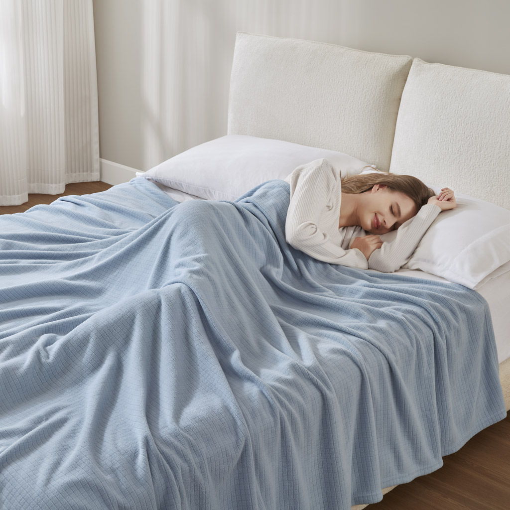 Microfleece - King Blanket - Blue