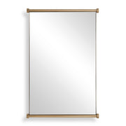 Scroll - Rectangular Mirror - Brass / Gold