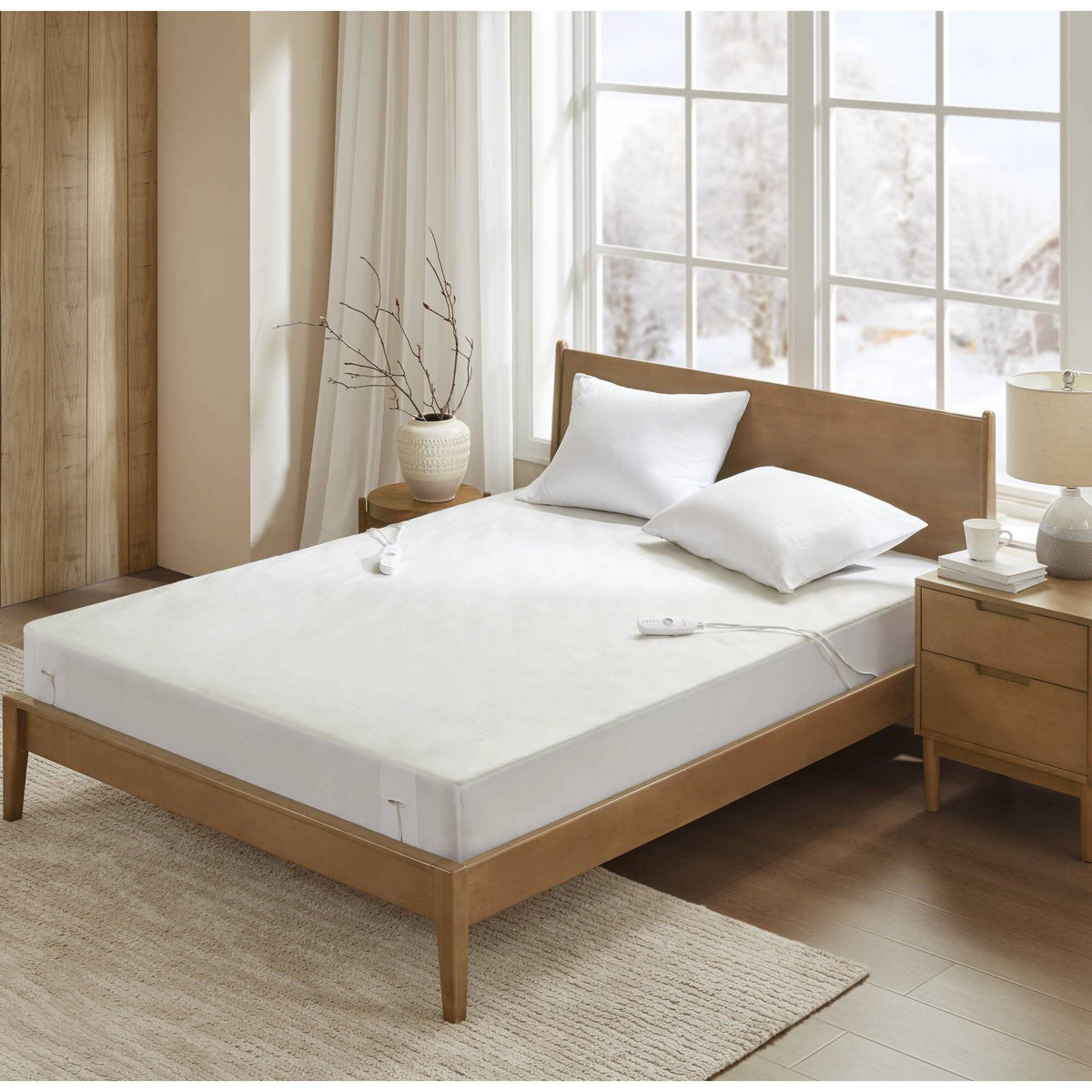Nonwoven - Full Heated Mattress Pad - White