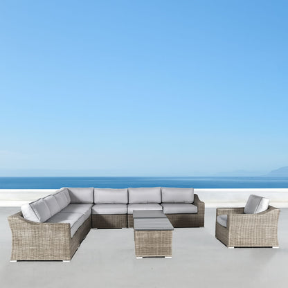 Stylish Sofa Seating Group With Cushions Perfect For Outdoor Gatherings