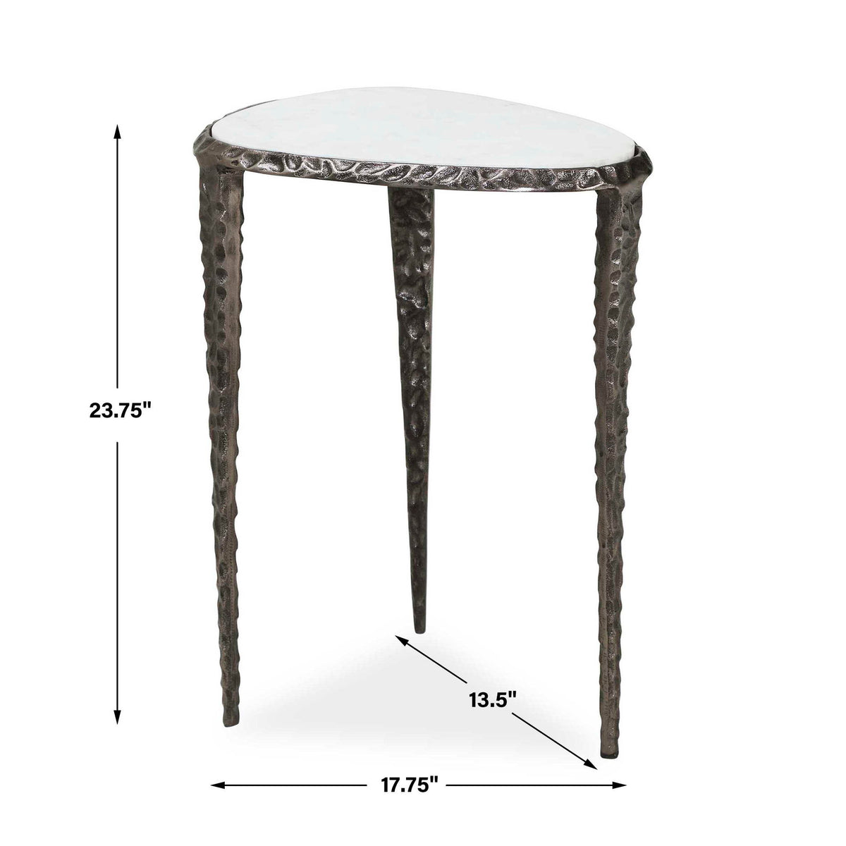 Arnold - Marble Accent Table - Bronze,White