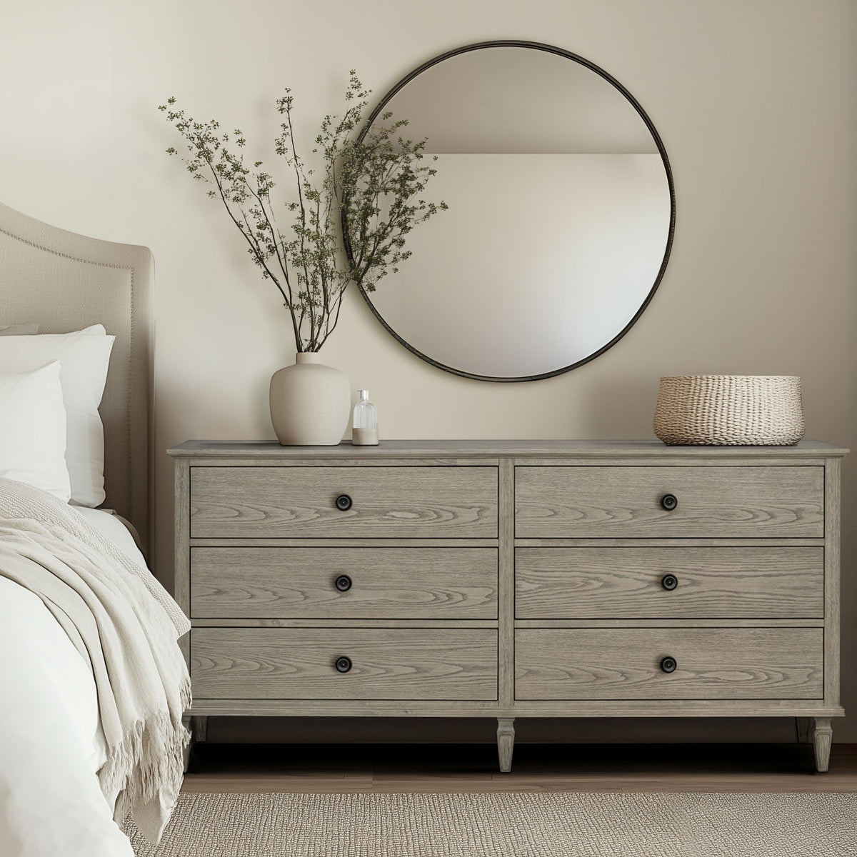 Victoria - 6-Drawer Dresser (70") - Reclaimed Gray