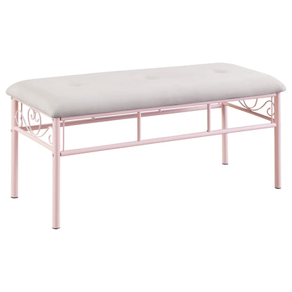 Bench With Upholstered - Pink