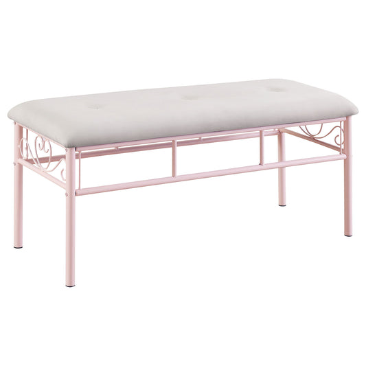 Bench With Upholstered - Pink