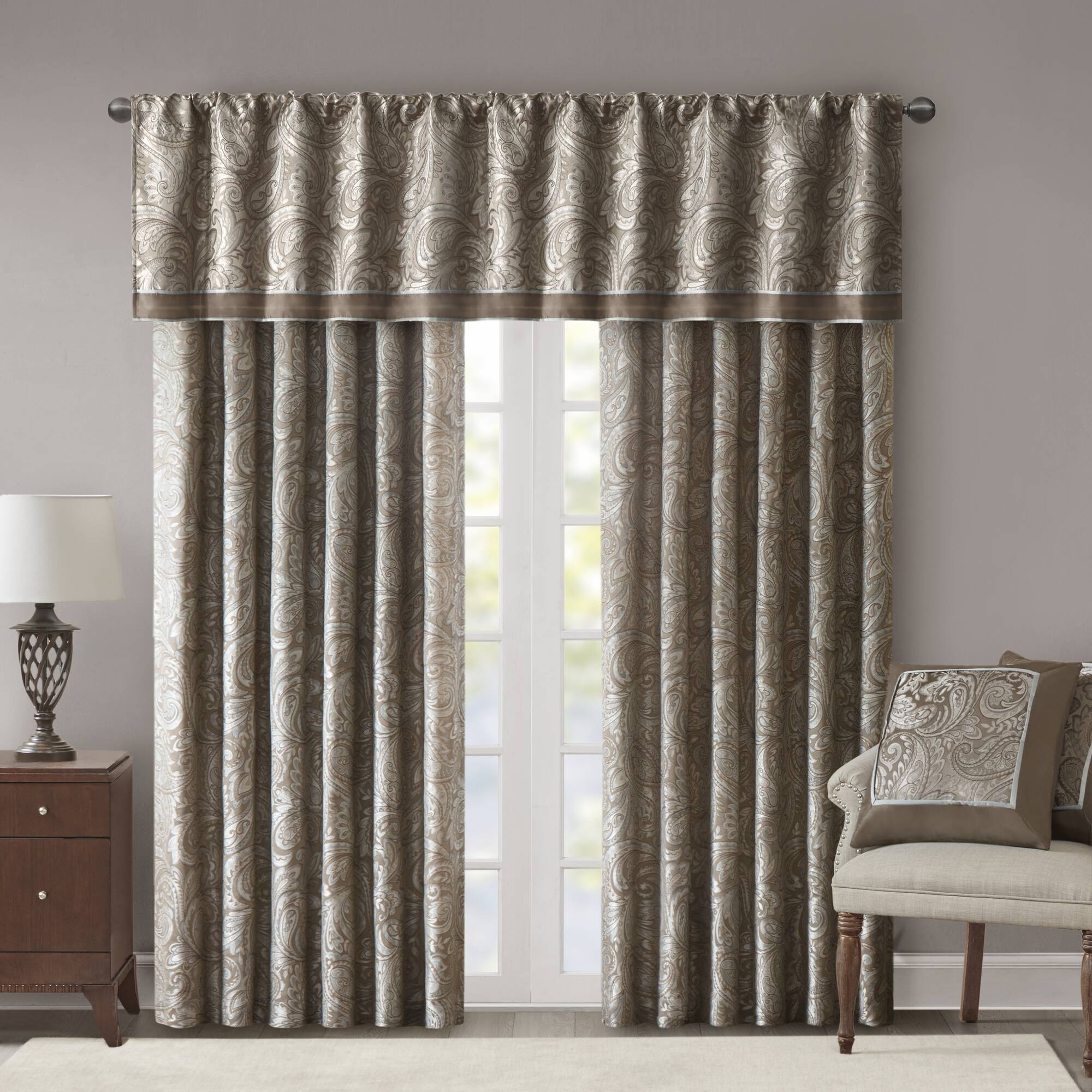 Aubrey - Panel Pair - Blue / Brown