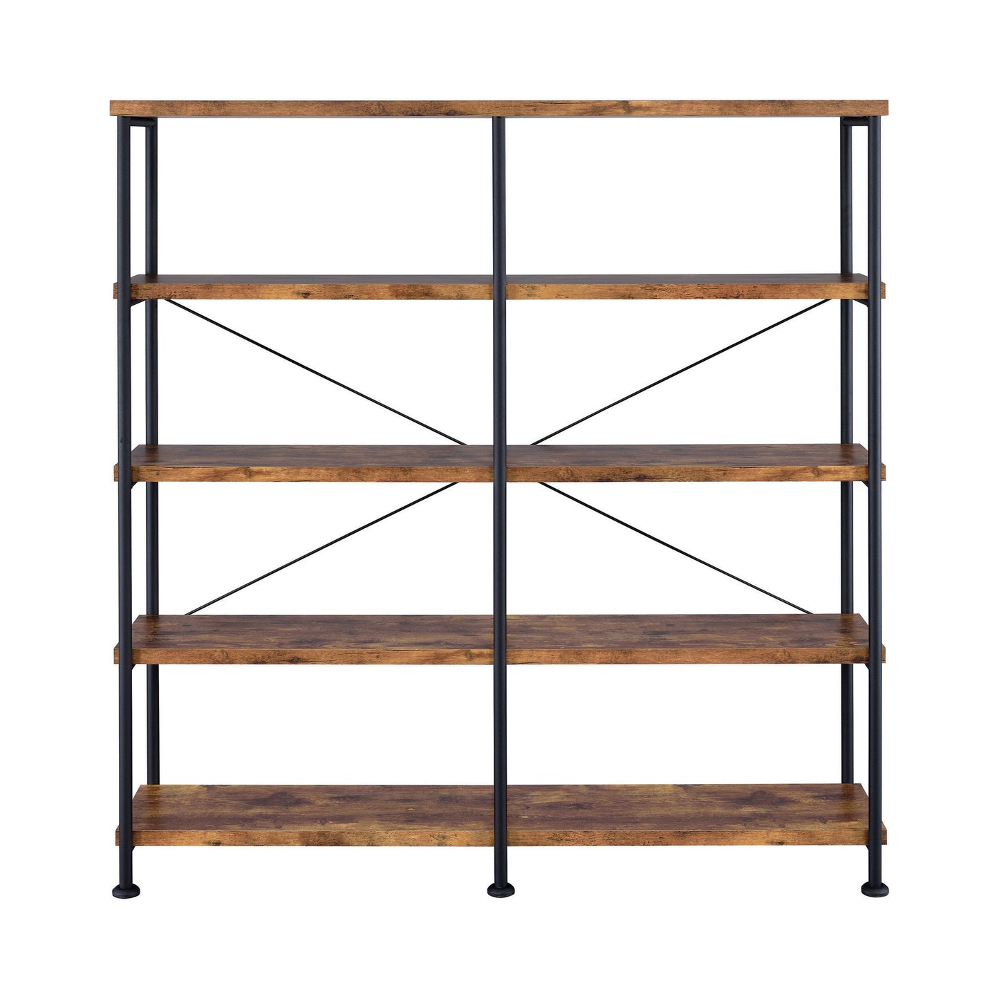 Double Wide Bookcase Shelves - Brown