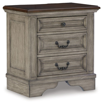 Lodenbay - Three Drawer Night Stand - Antique Gray