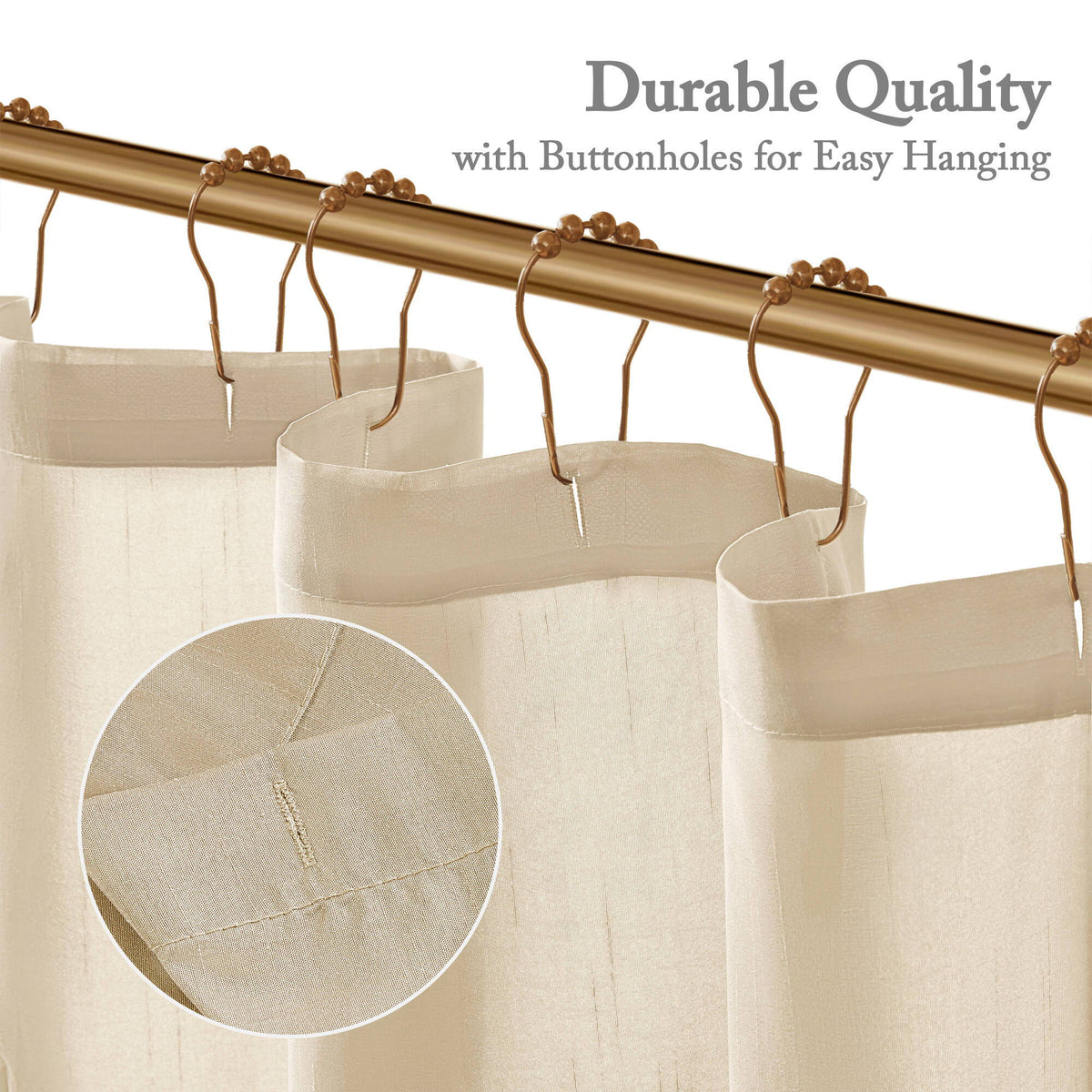 Laurel - Tufted Semi-Sheer Shower Curtain - Ivory