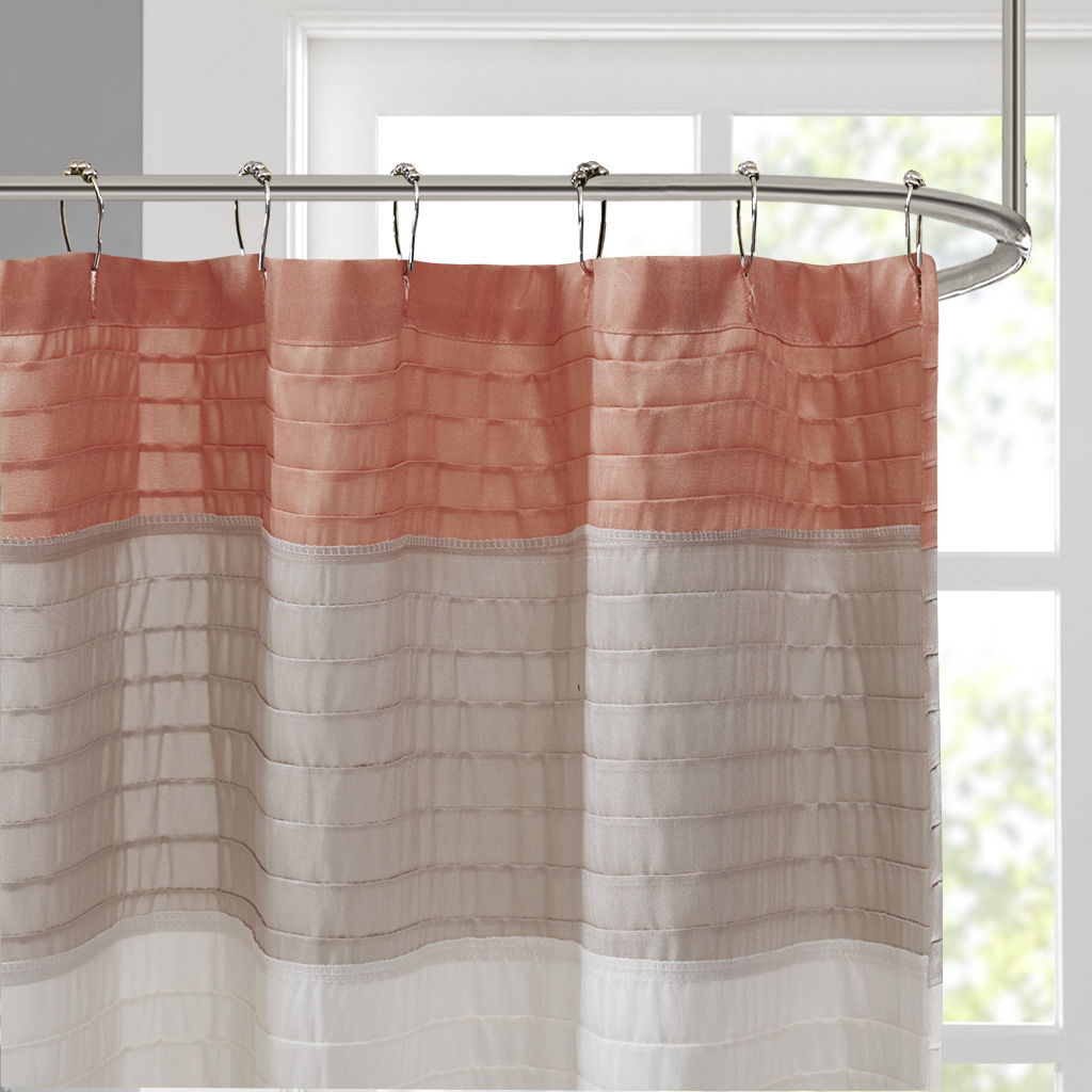 Amherst - Shower Curtain - Coral
