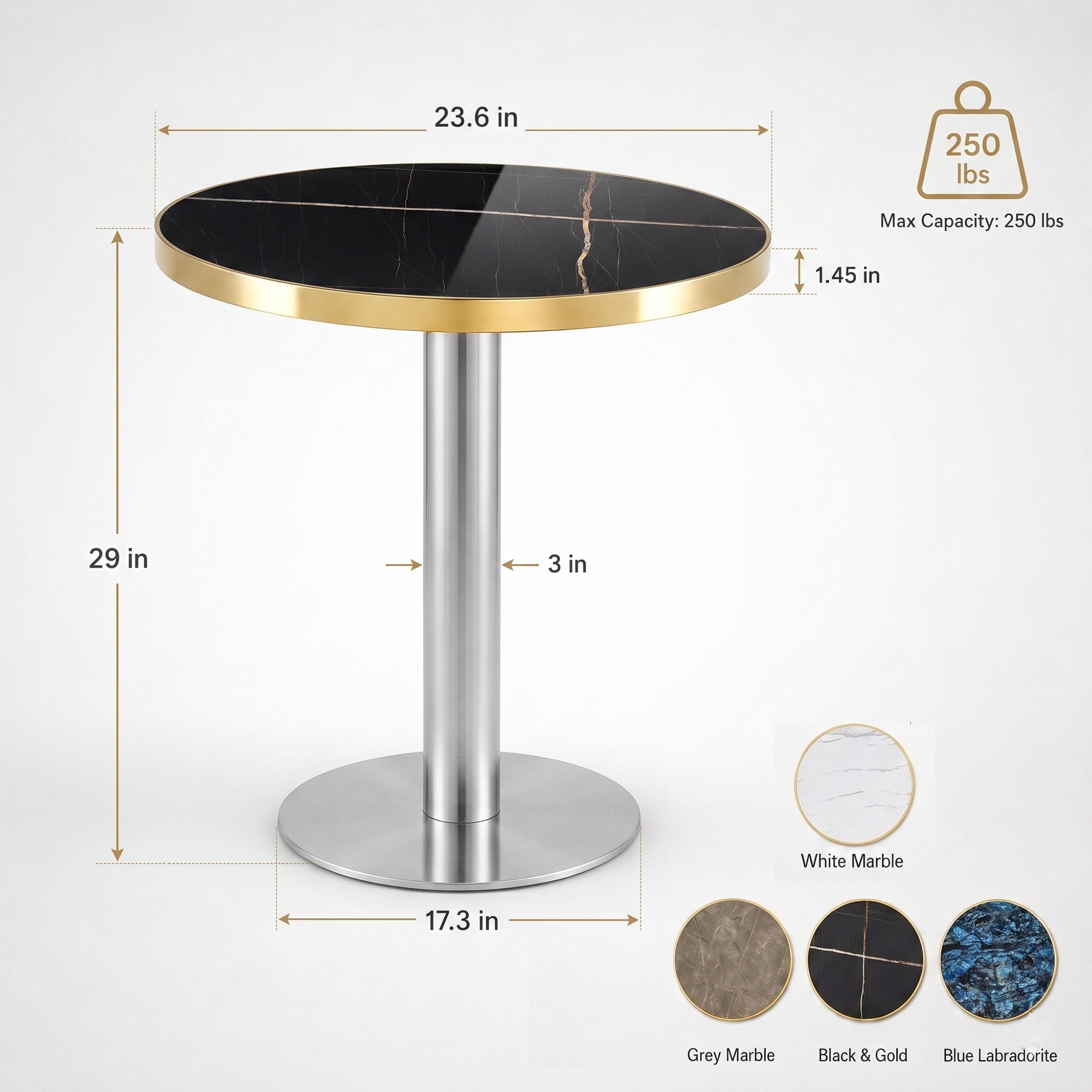 Elegant Modern Round Bistro Table