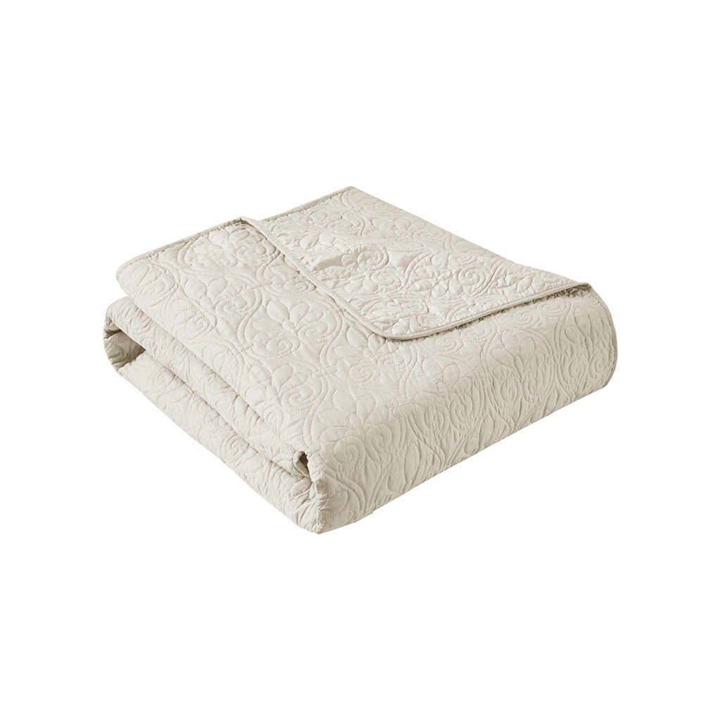 Quebec - Oversized Quilted Throw - Ivory