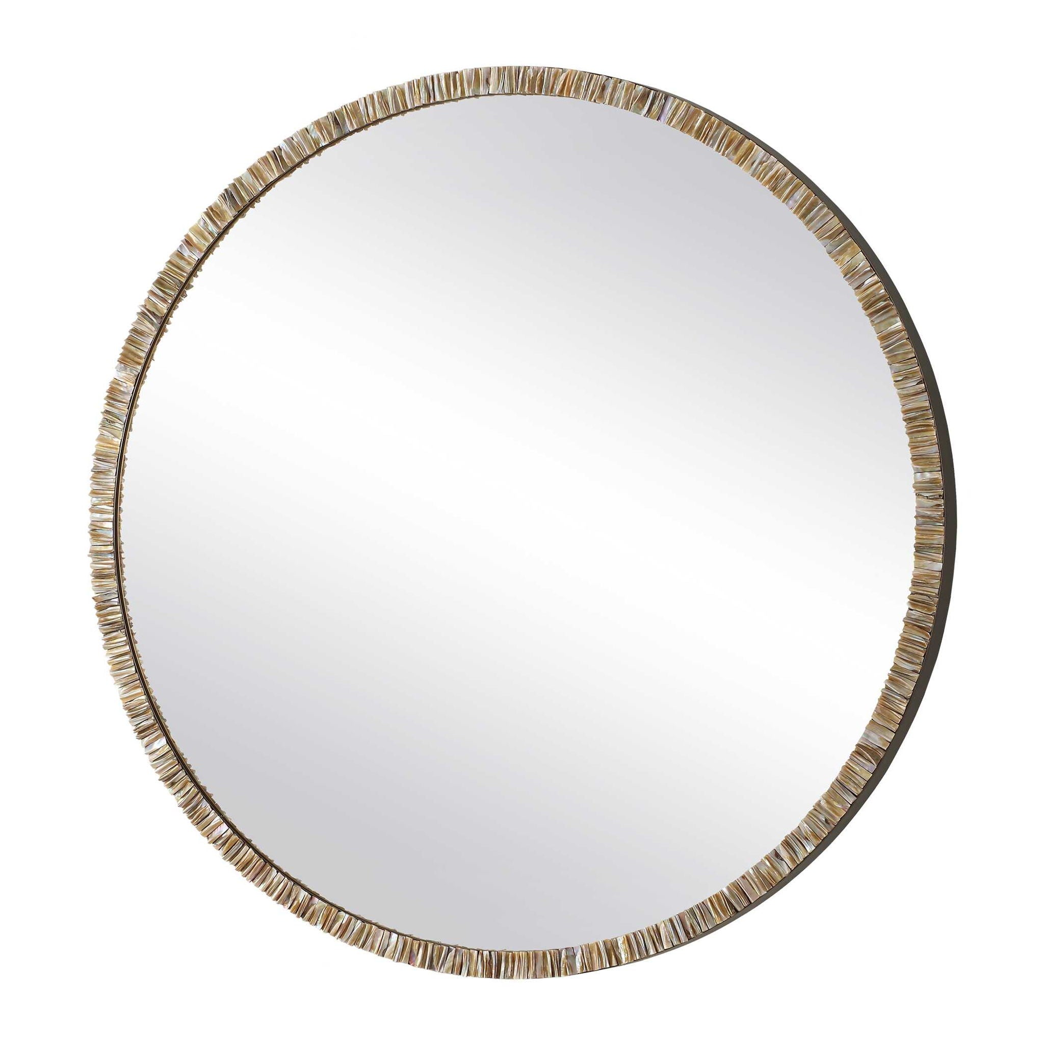 Odeon - Shell Inlay Round Mirror - Bronze